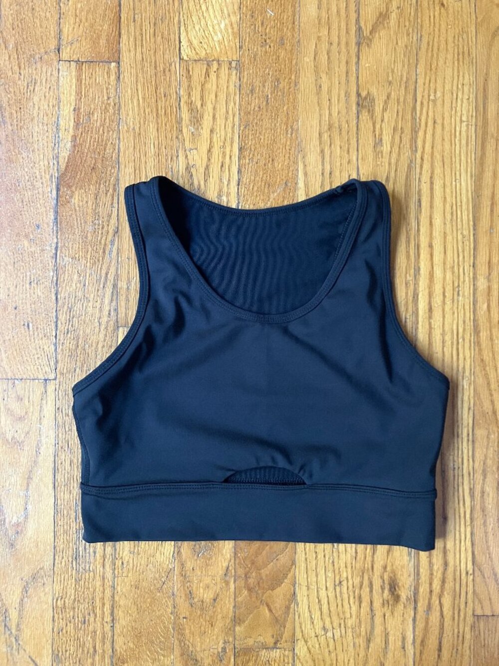 Mono B Black Cutout Sports Bra